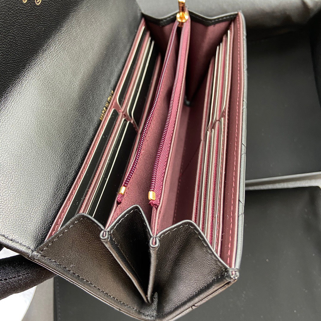 Chanel Long Flap Wallet in Lambskin