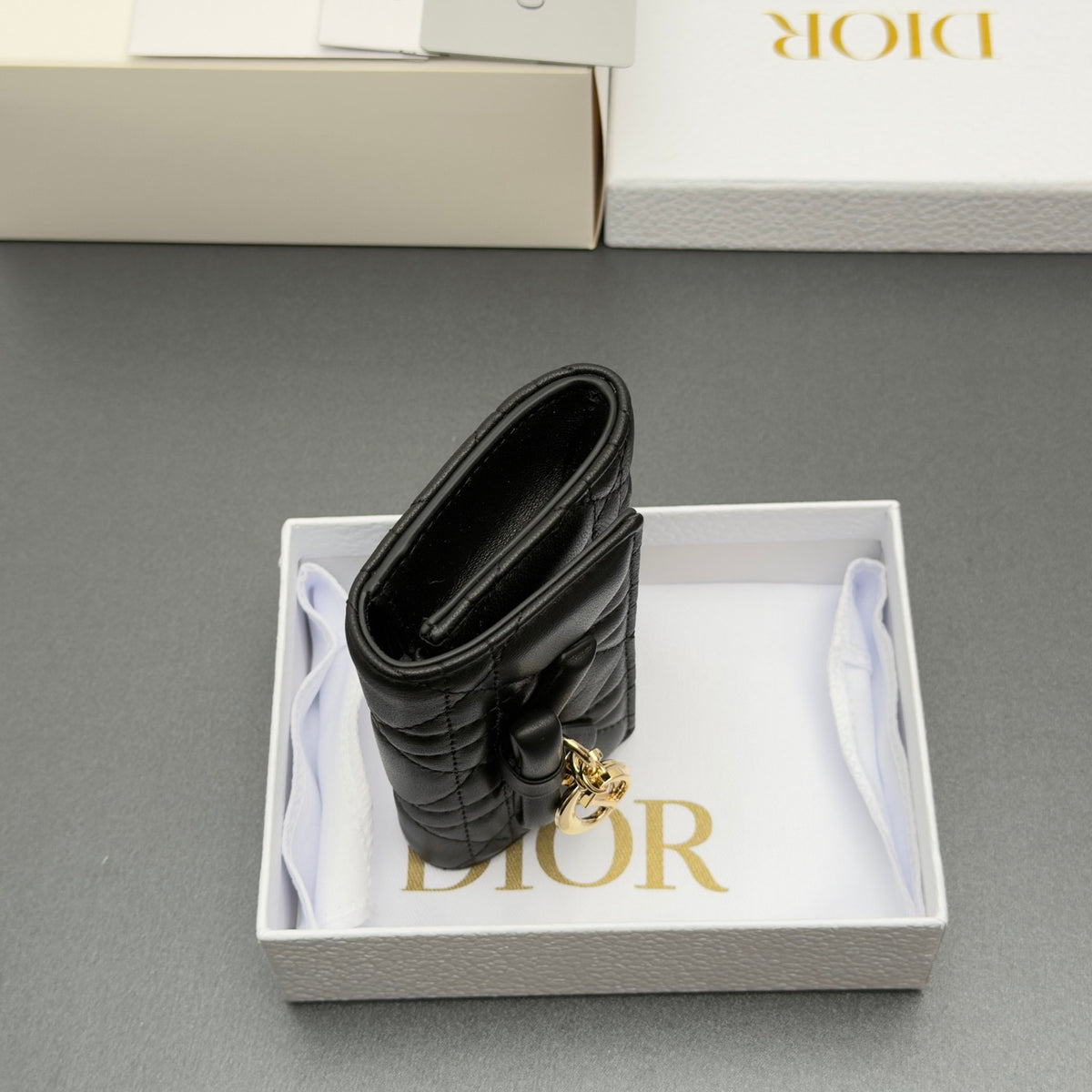 Dior Lady Dior Glycine Wallet in Lambskin