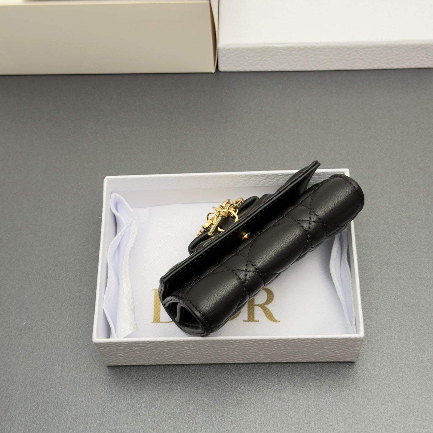 Dior Lady Dior Glycine Wallet in Lambskin