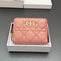 Dior Christian Caro Wallet in Quilt Grained Calfskin