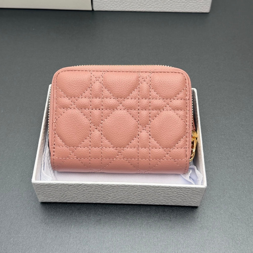 Dior Christian Caro Wallet in Quilt Grained Calfskin