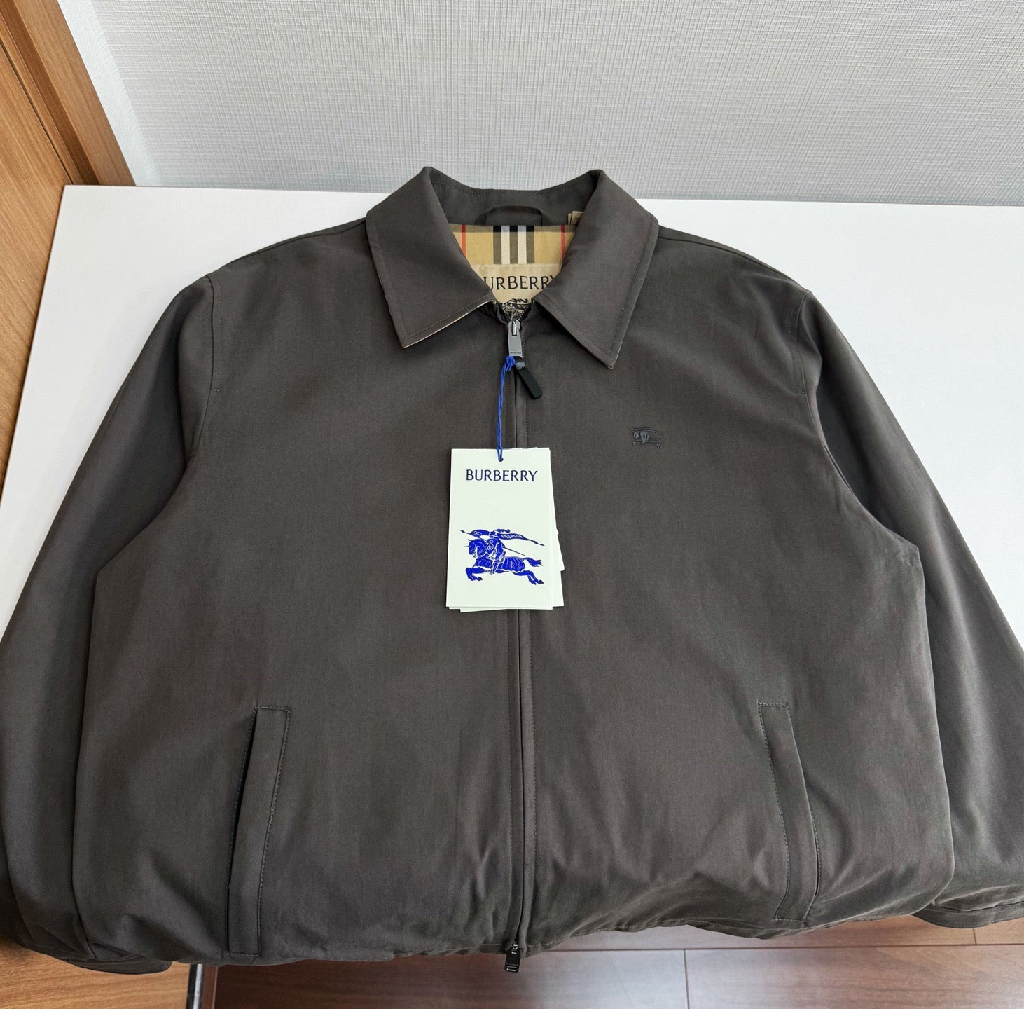 Burberry Tropical Gabardine Bloomsbury Harrington Jacket
