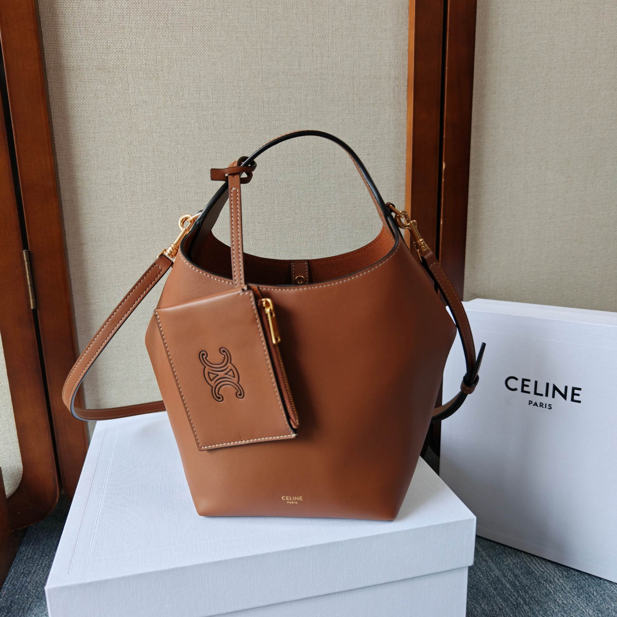 Celine Small Hobo In Supple Smooth Calfskin