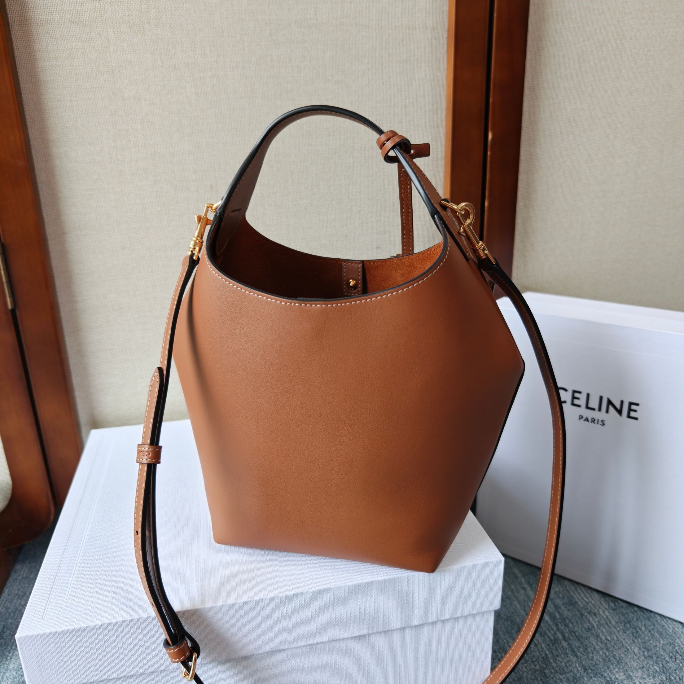 Celine Small Hobo In Supple Smooth Calfskin