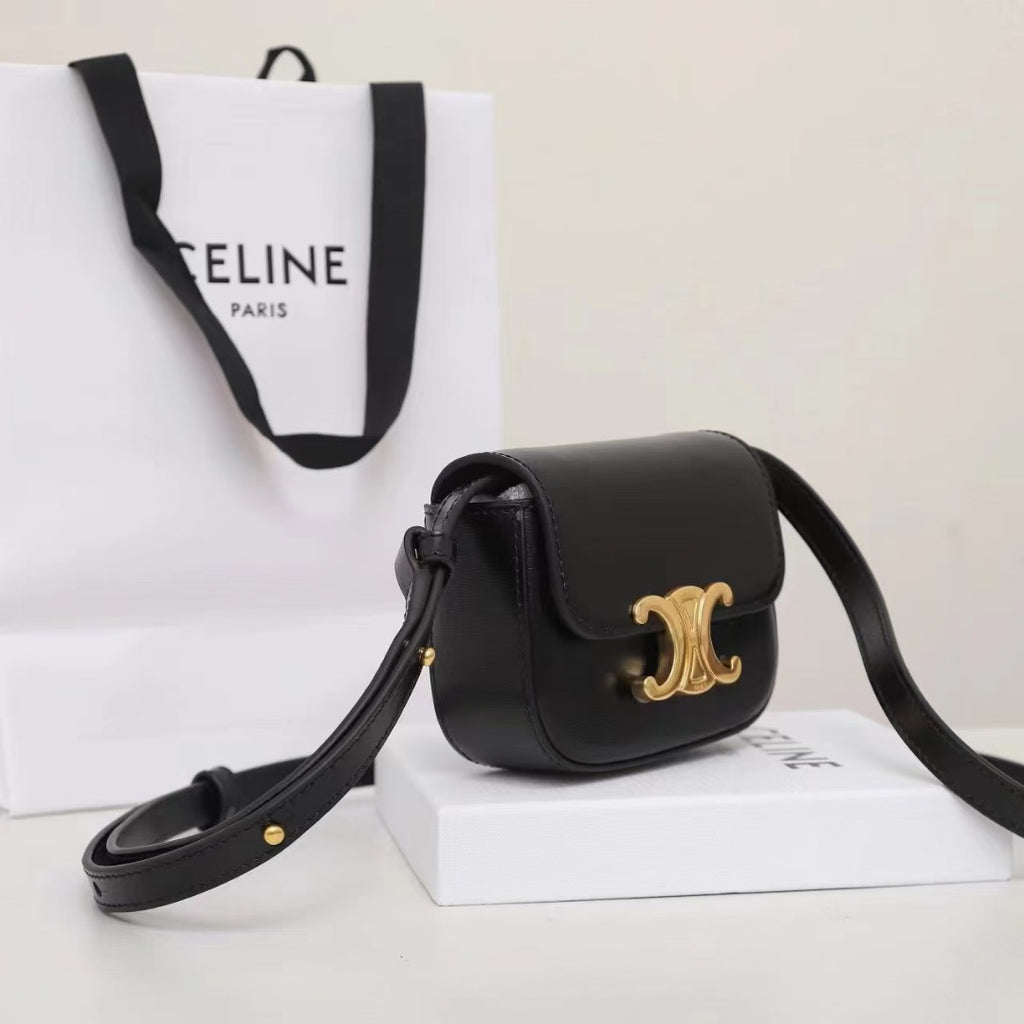 Celine Mini Claude In Shiny Calfskin