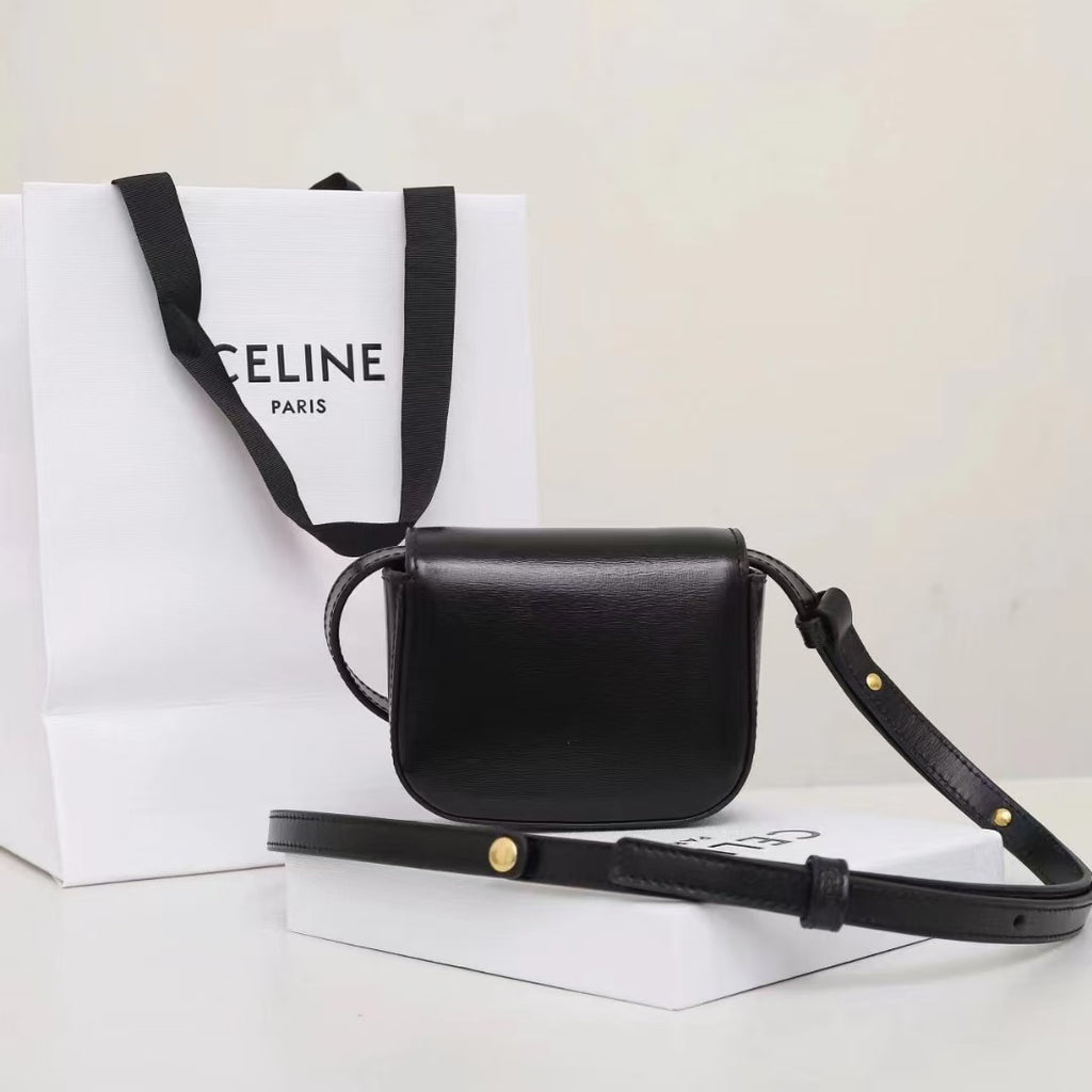 Celine Mini Claude In Shiny Calfskin