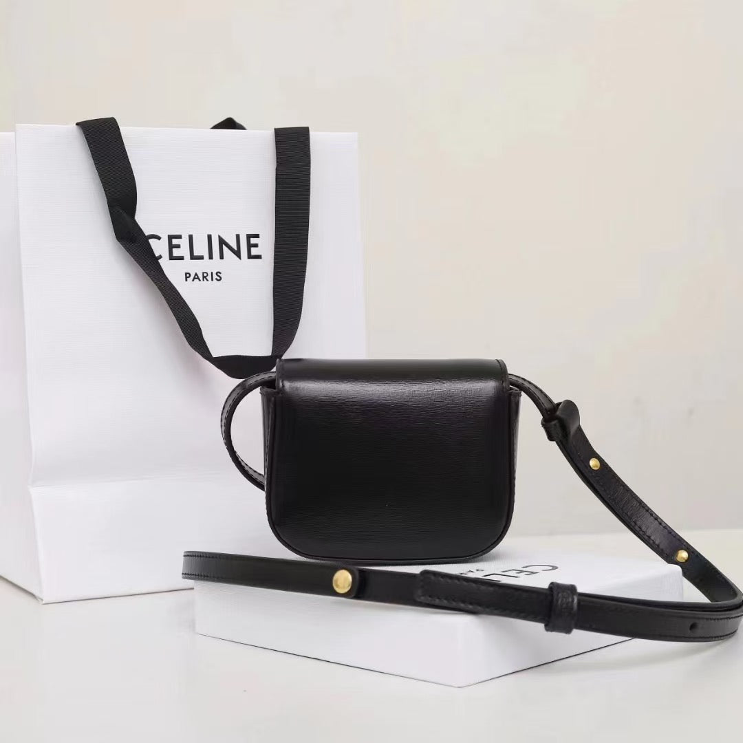 Celine Mini Claude In Shiny Calfskin