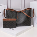 Celine Soft Shopper Bag In Triomphe Canvas And Calfskin