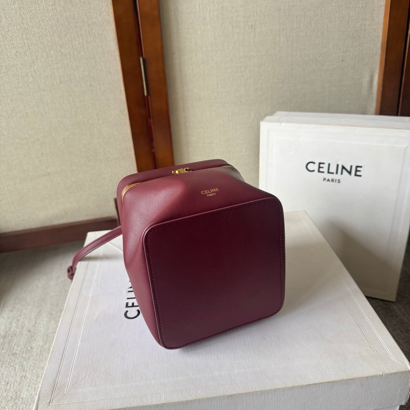 Celine Cube Frame In Supple Calfskin