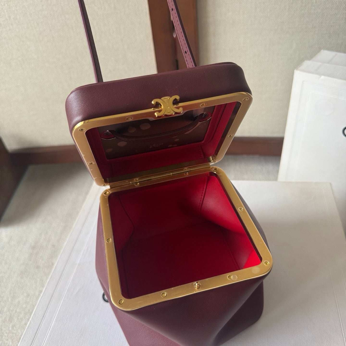 Celine Cube Frame In Supple Calfskin
