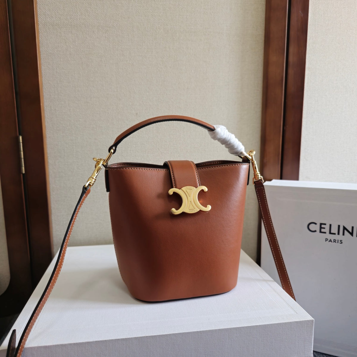 Celine Small Bucket Louise In Smooth Calfskin