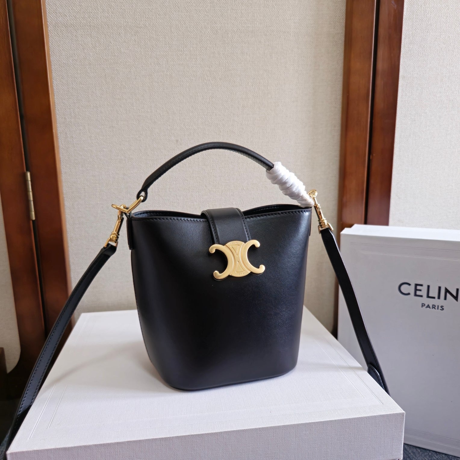 Celine Small Bucket Louise In Smooth Calfskin
