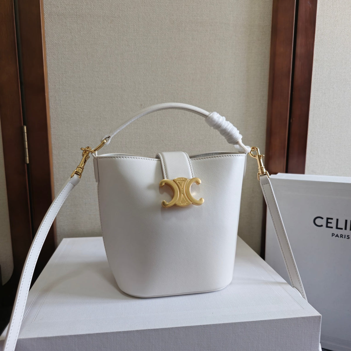 Celine Small Bucket Louise In Smooth Calfskin