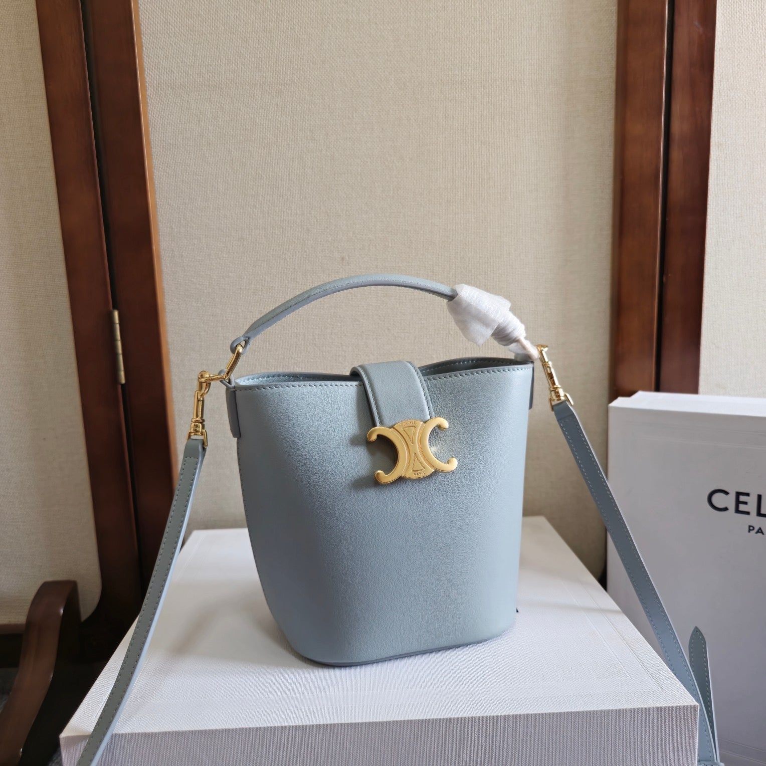 Celine Small Bucket Louise In Smooth Calfskin