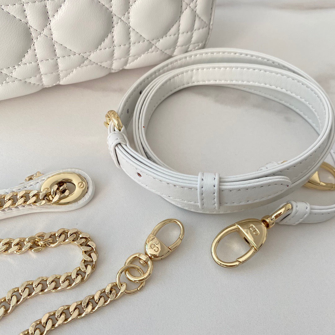 Dior Mini Lady Dior Bag Latte Cannage Lambskin