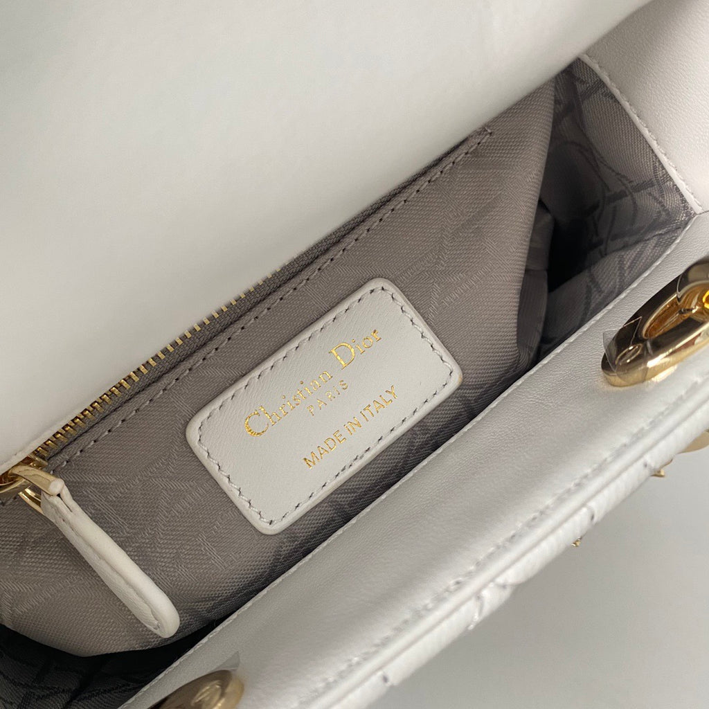 Dior Mini Lady Dior Bag Latte Cannage Lambskin