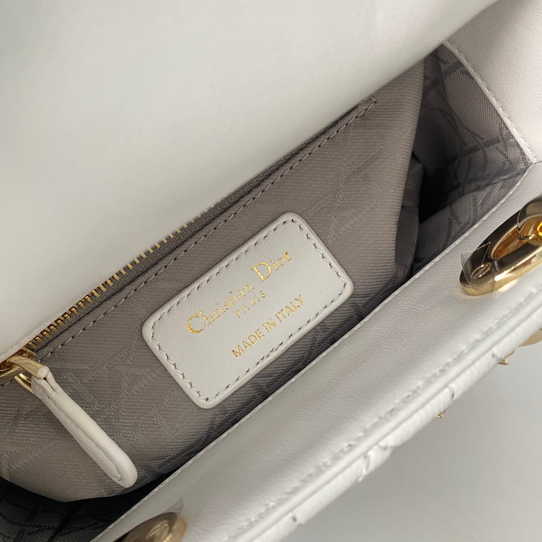 Dior Mini Lady Dior Bag Latte Cannage Lambskin