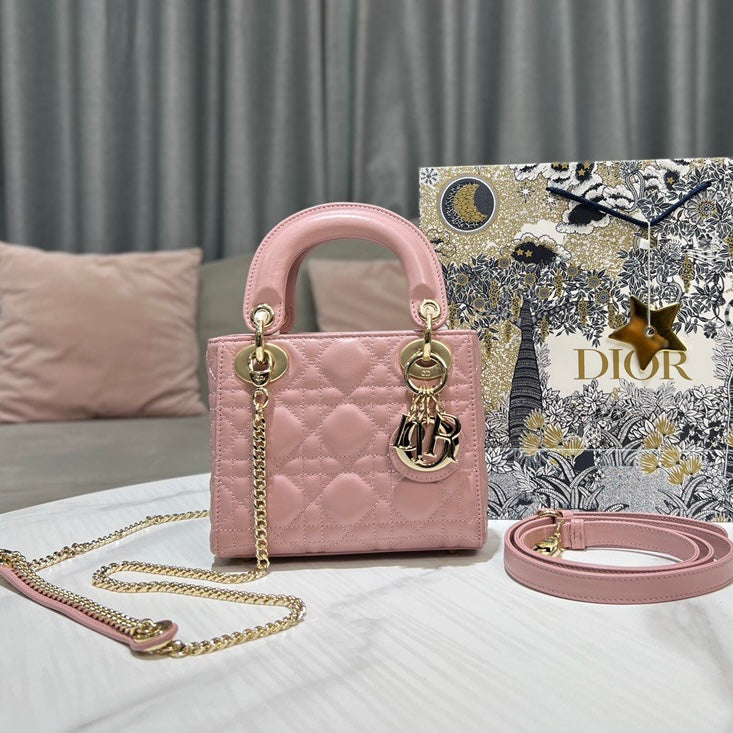 Dior Mini Lady Dior Bag Latte Cannage Lambskin