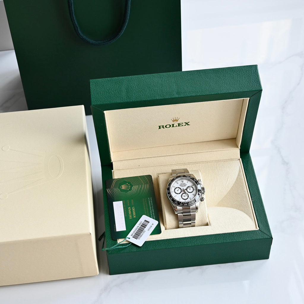 Rolex Daytona 126500LN-0001 40mm 904L Steel White Baguette Dial