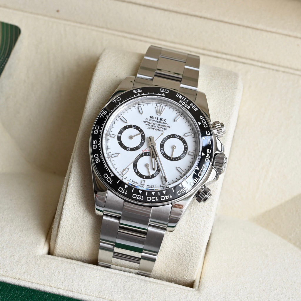 Rolex Daytona 126500LN-0001 40mm 904L Steel White Baguette Dial