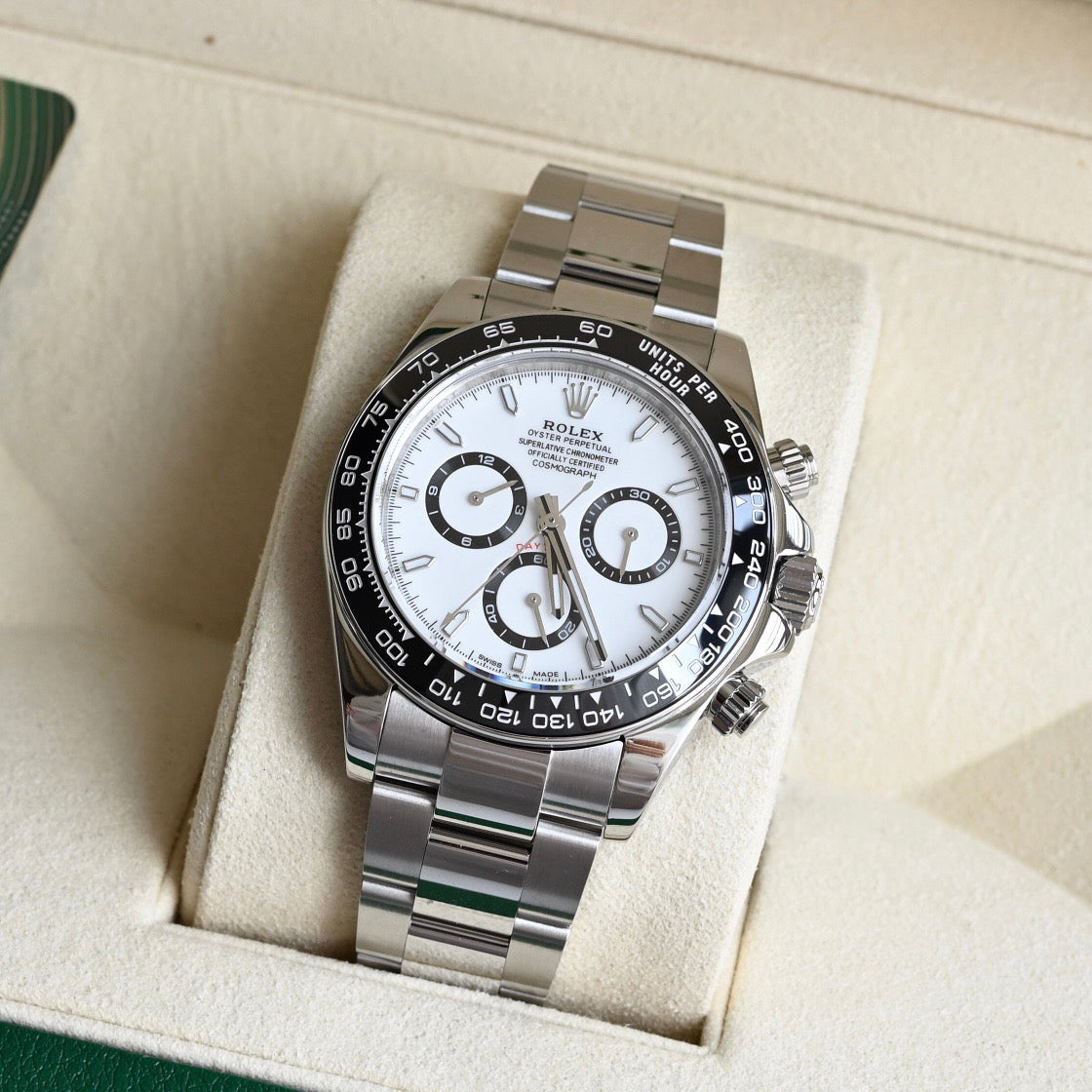 Rolex Daytona 126500LN-0001 40mm 904L Steel White Baguette Dial
