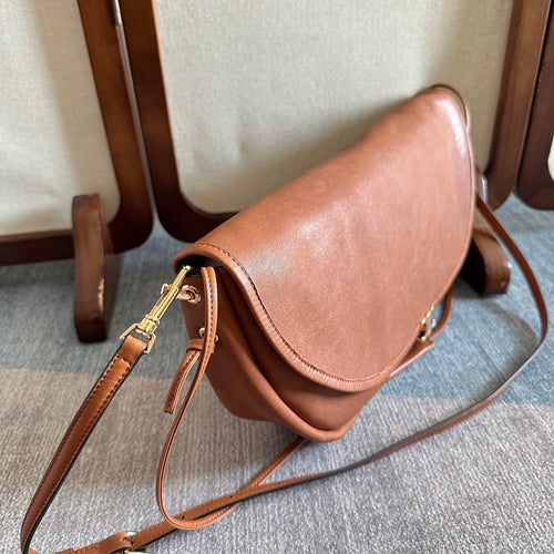 Celine Halfmoon Soft Triomphe in Shiny Lambskin