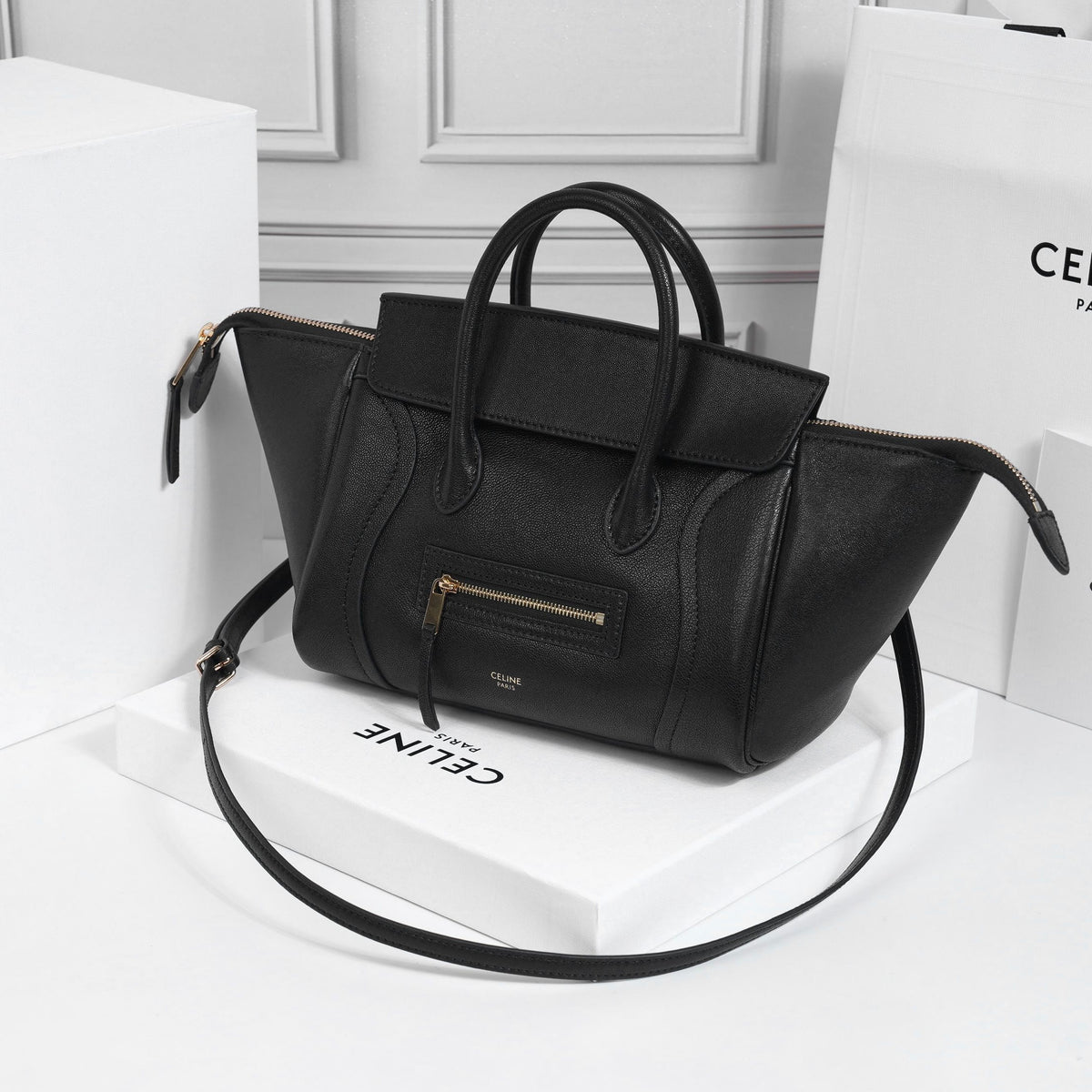 Celine Luggage in Supple Shiny Lambskin