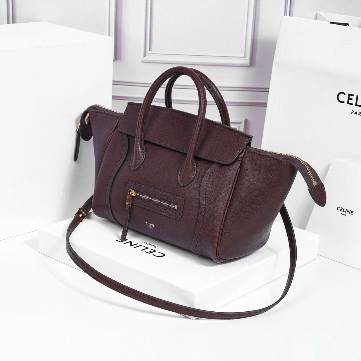 Celine Luggage in Supple Shiny Lambskin