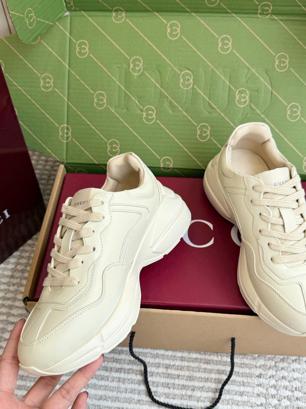 Gucci Rhyton Logo Leather Sneaker