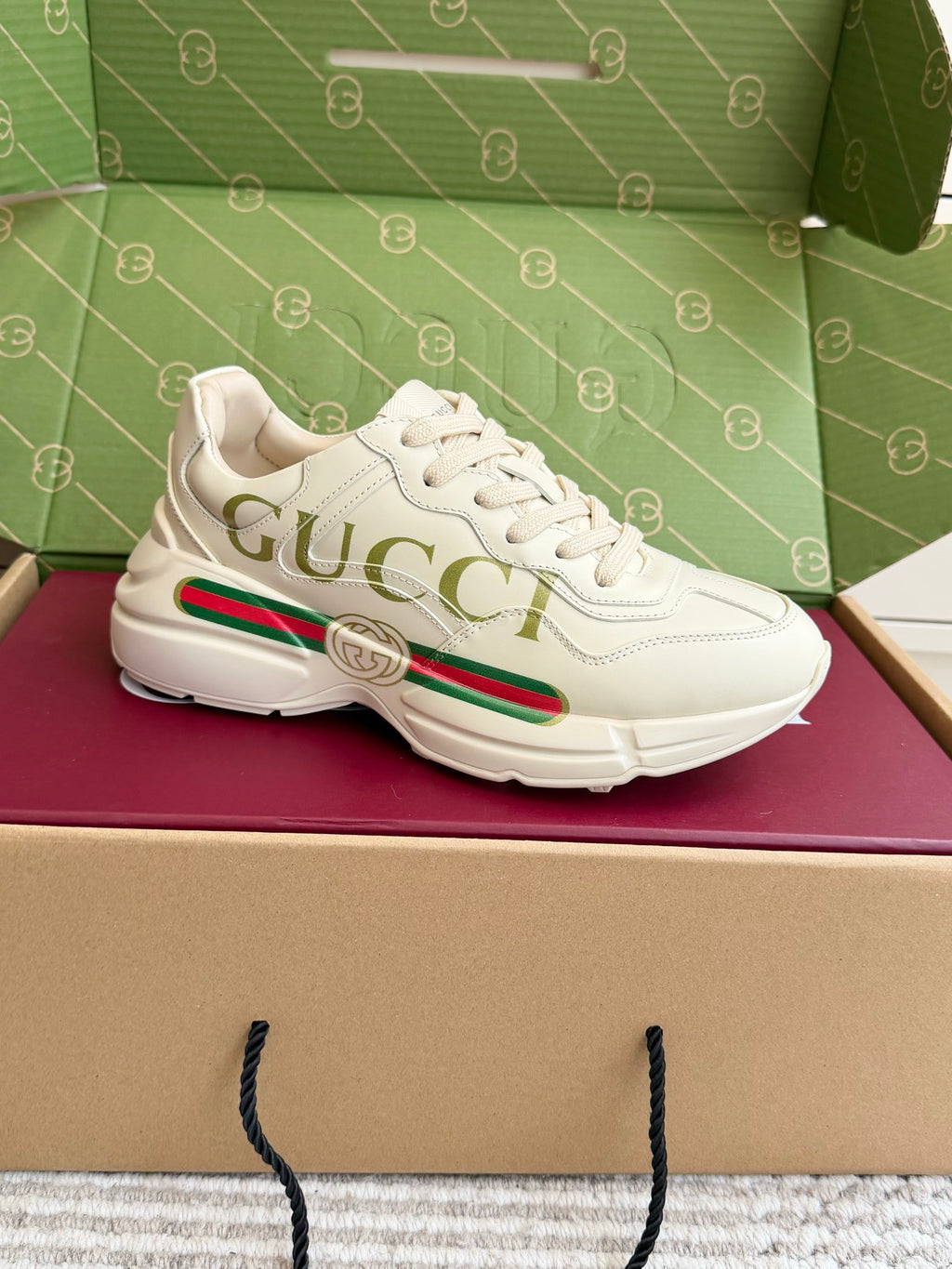 Gucci Rhyton Logo Leather Sneaker