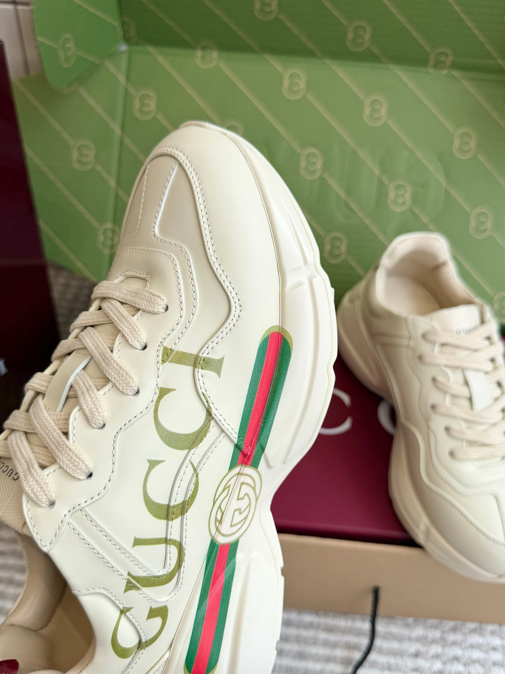 Gucci Rhyton Logo Leather Sneaker