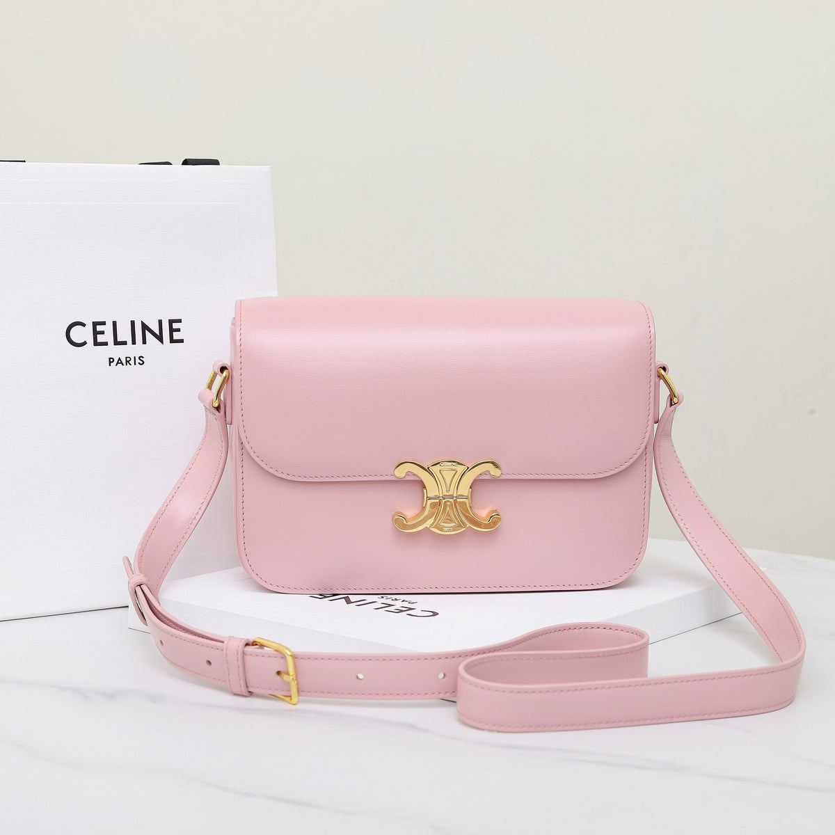 Celine Classique Triomphe Bag in Shiny Calfskin