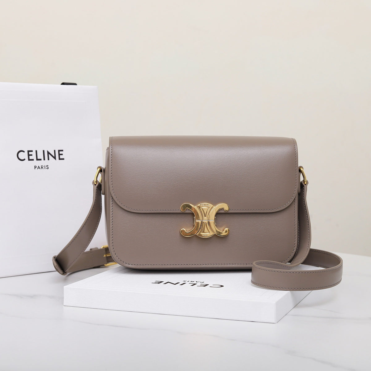 Celine Classique Triomphe Bag in Shiny Calfskin