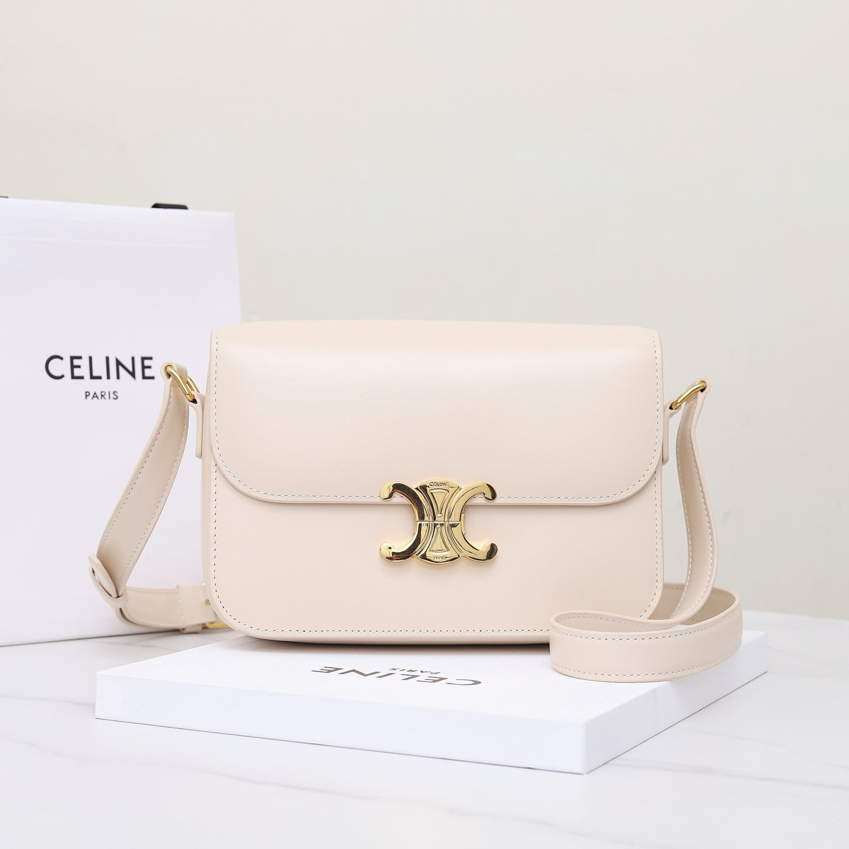 Celine Classique Triomphe Bag in Shiny Calfskin