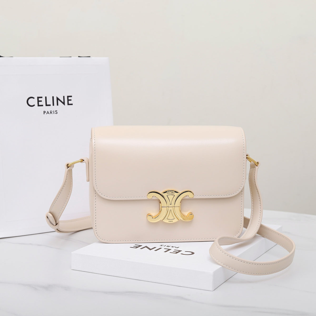 Celine Teen Triomphe Bag in Shiny Calfskin