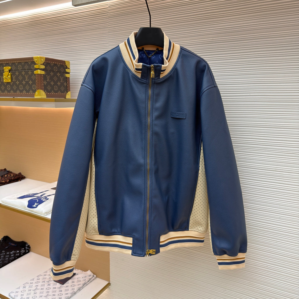 LV 1AK6V4 Sporty Leather Track Top