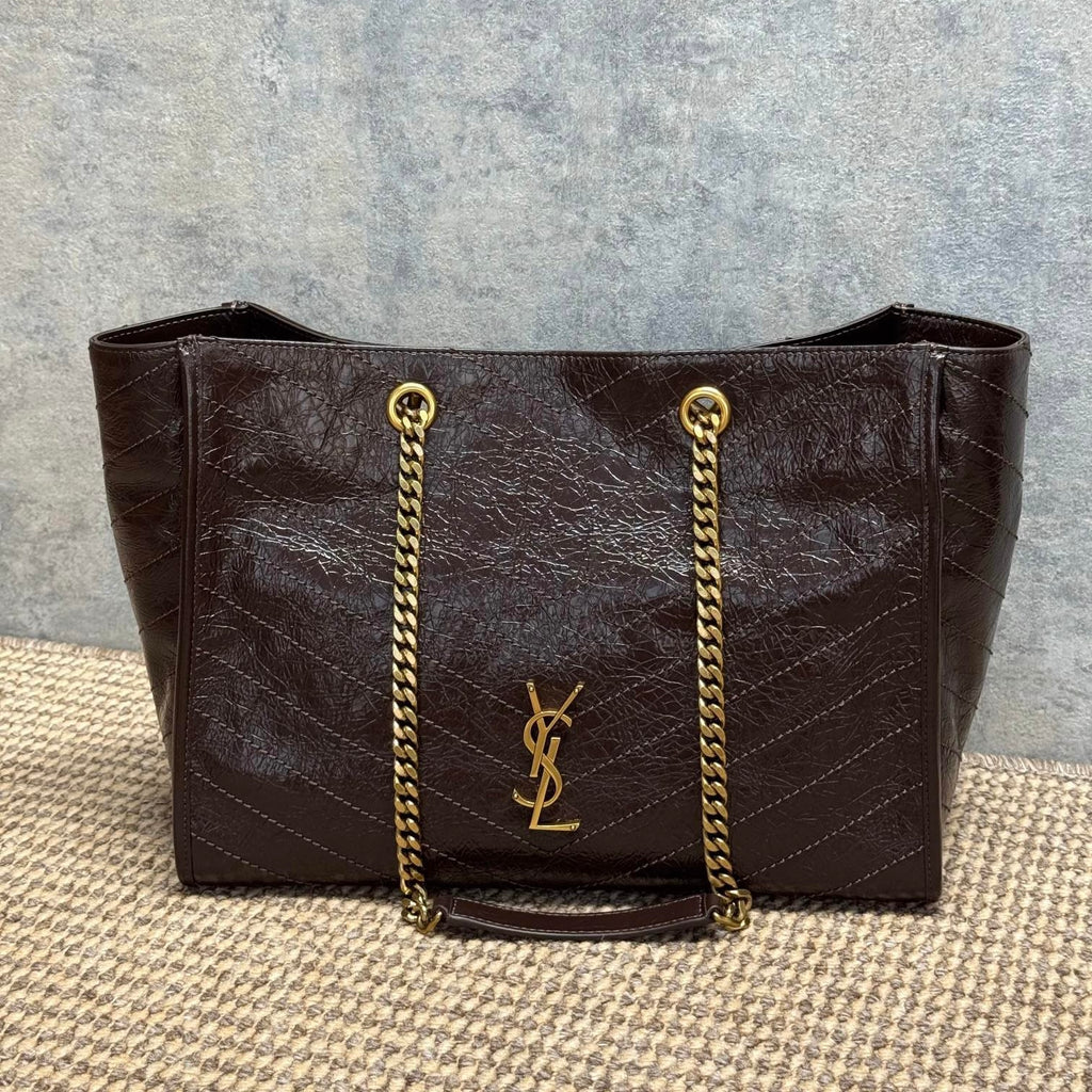 Saint Laurent Niki Shopping In Vintage Leather