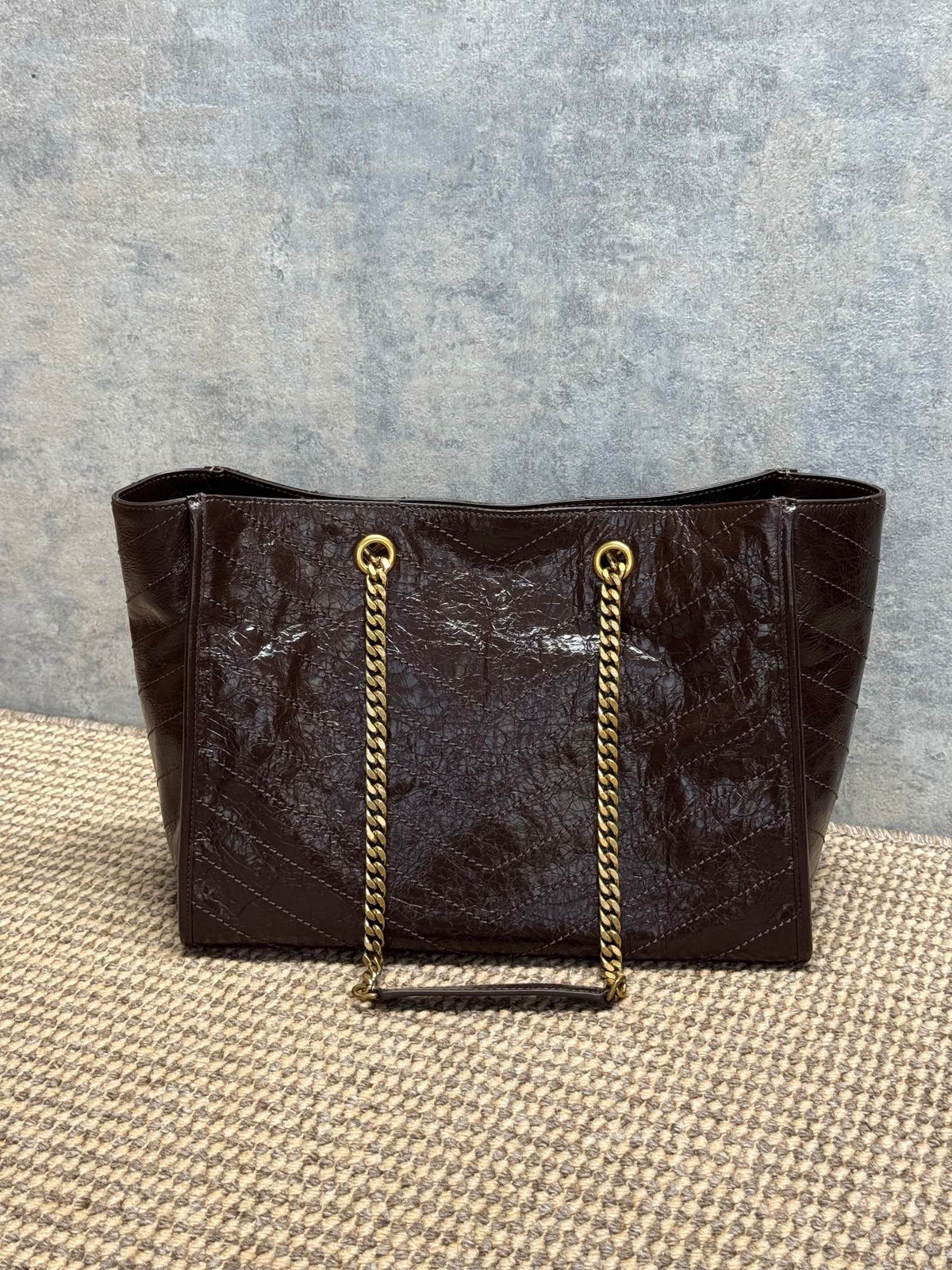 Saint Laurent Niki Shopping In Vintage Leather