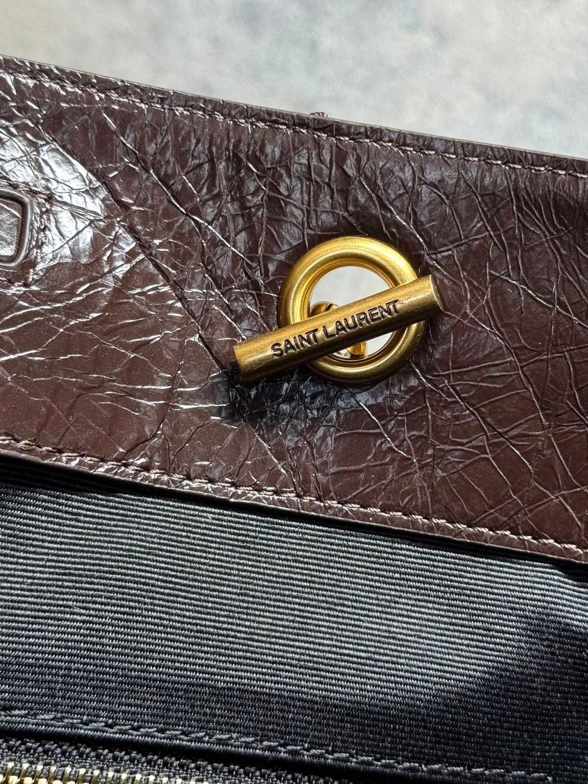 Saint Laurent Niki Shopping In Vintage Leather