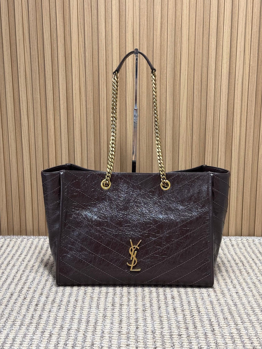 Saint Laurent Niki Shopping In Vintage Leather