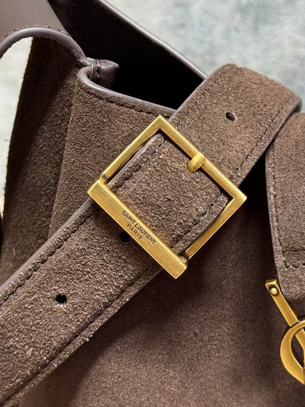 Saint Laurent Le 5 À 7 Supple Crossbody In Suede