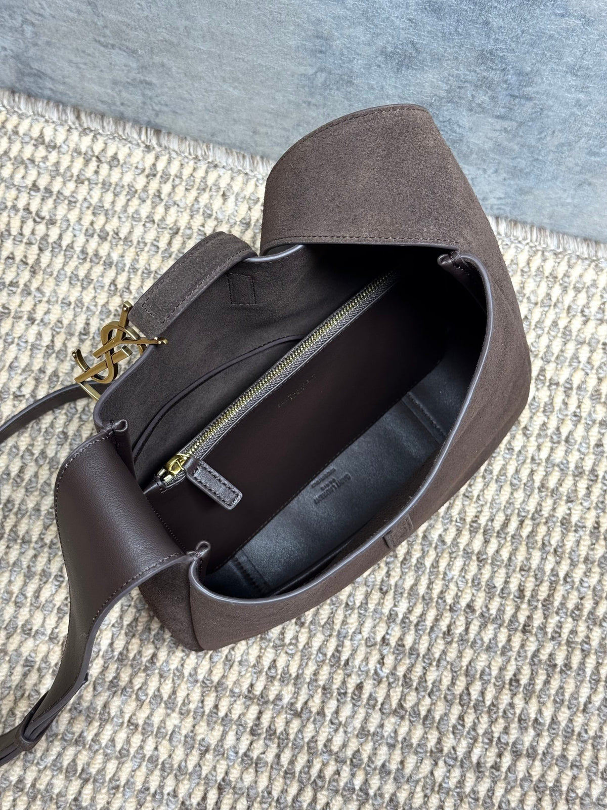 Saint Laurent Le 5 À 7 Supple Crossbody In Suede