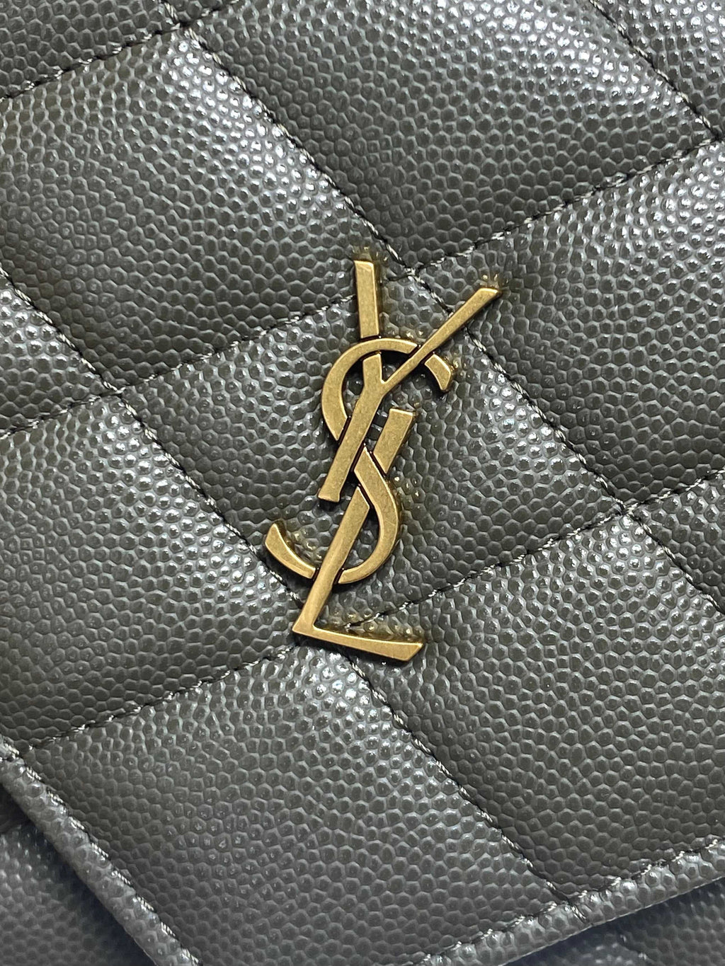 Saint Laurent Paris Chain Wallet In Grain De Poudre Leather