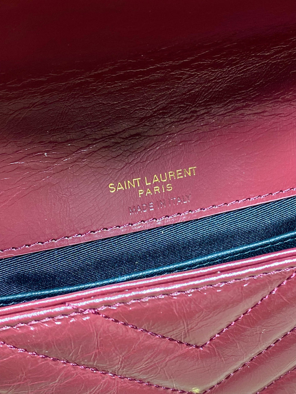 Saint Laurent College Mini in Shiny Leather