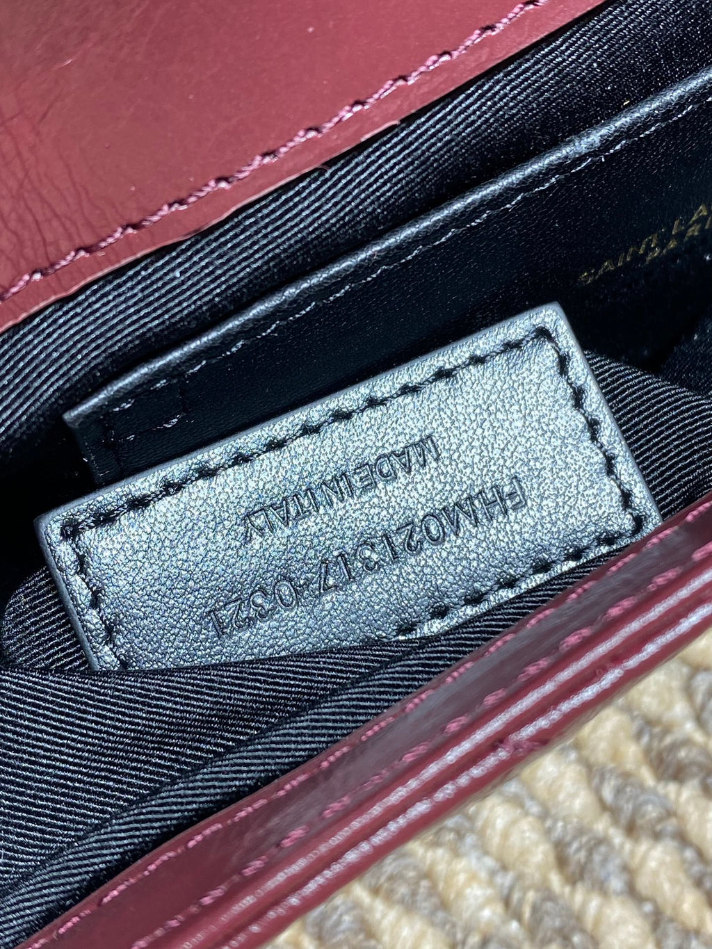 Saint Laurent College Mini in Shiny Leather