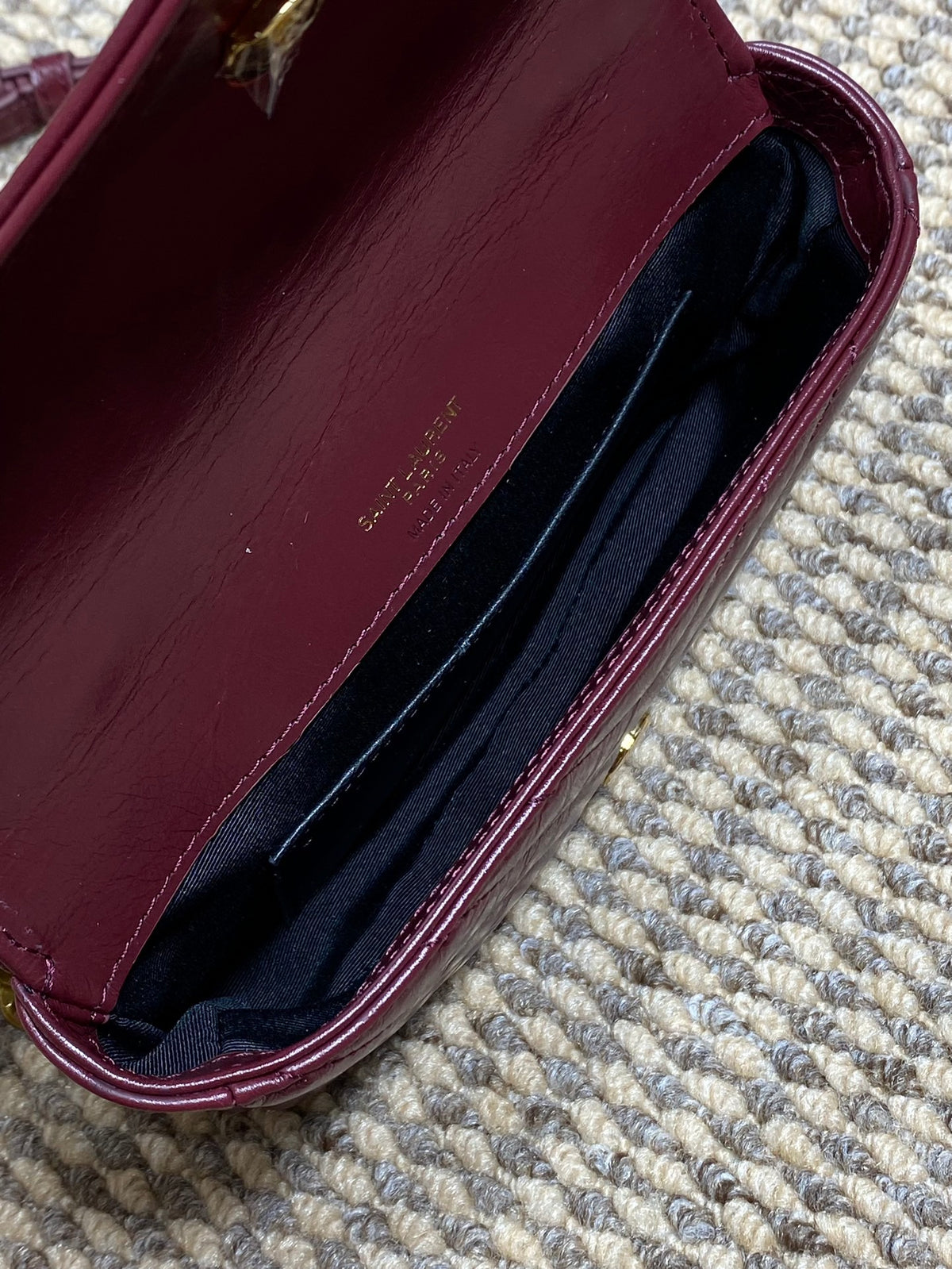 Saint Laurent College Mini in Shiny Leather