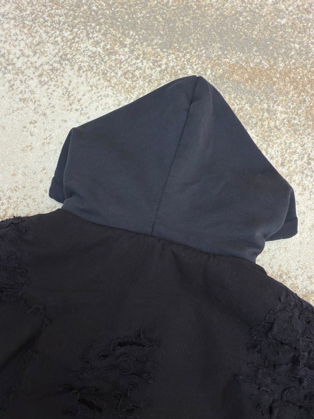Balenciaga Oversized Distressed Cotton-ripstop Hooded Bomber Jacket