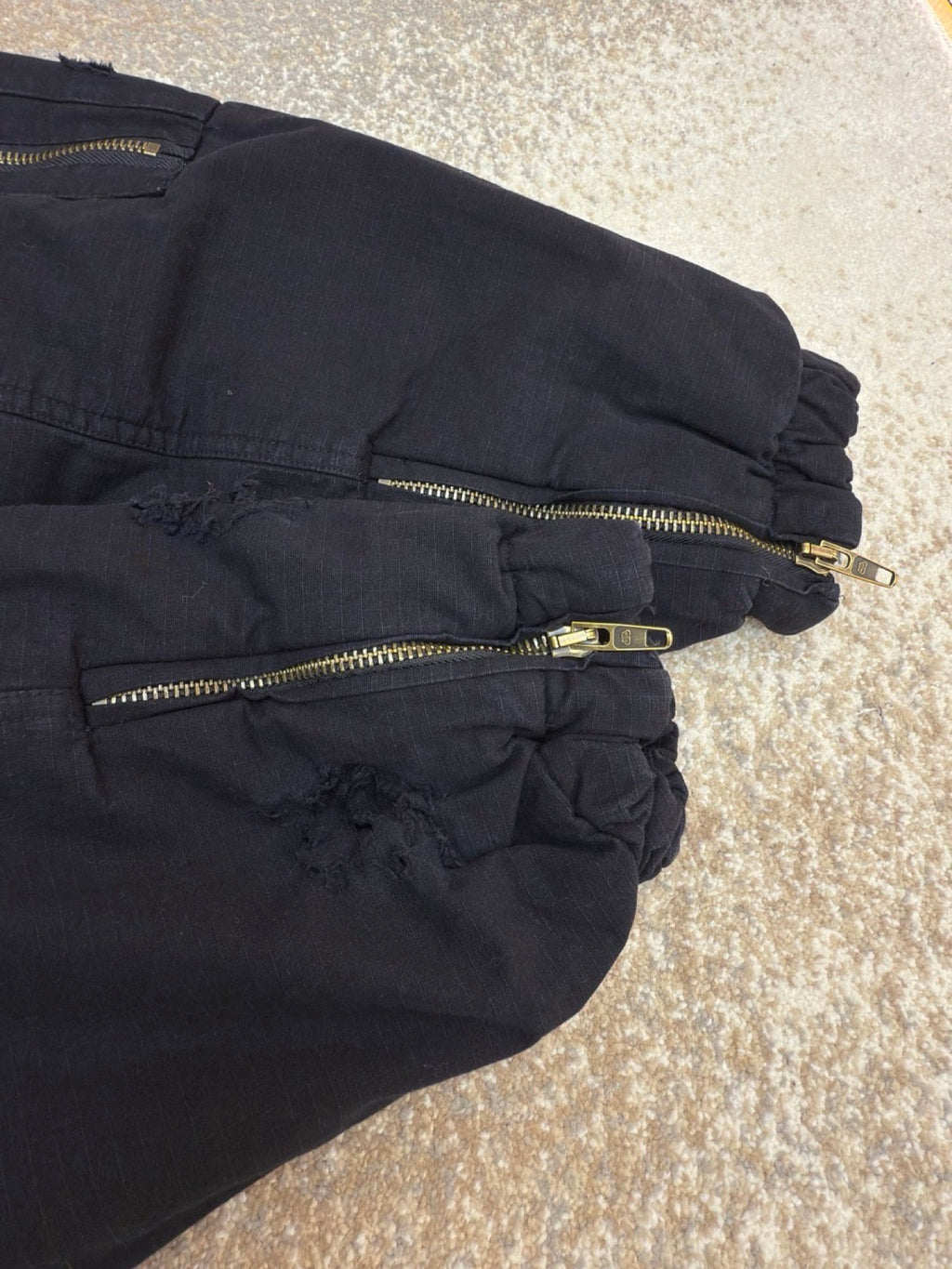 Balenciaga Oversized Distressed Cotton-ripstop Hooded Bomber Jacket