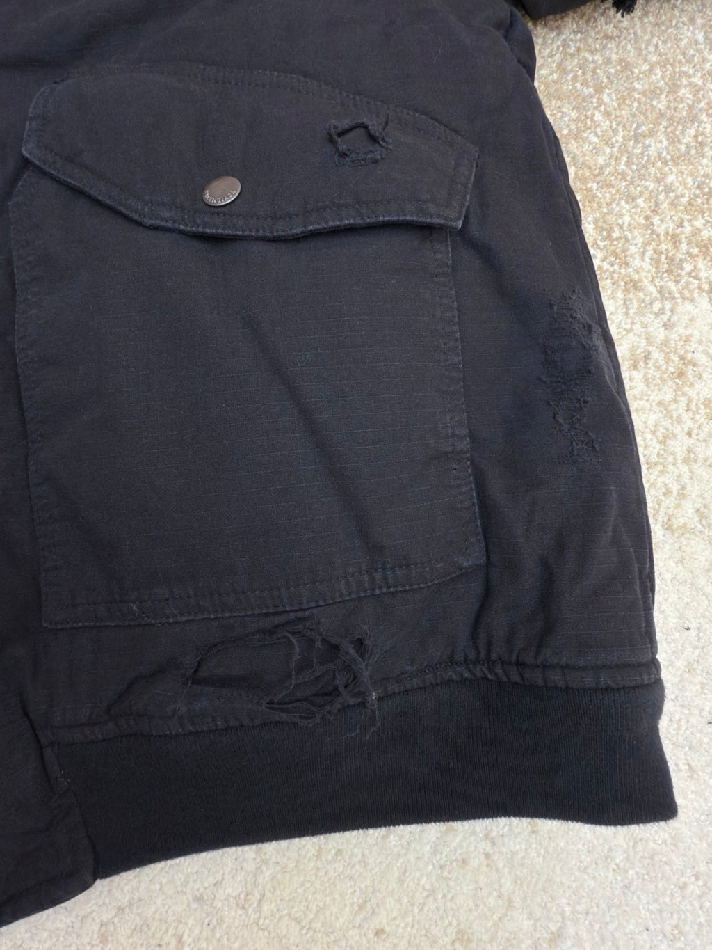 Balenciaga Oversized Distressed Cotton-ripstop Hooded Bomber Jacket