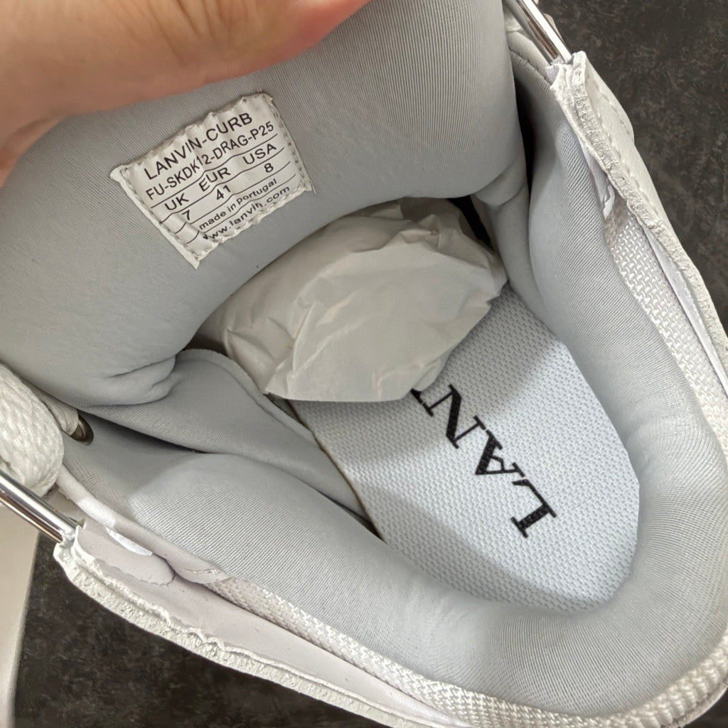 Lanvin Leather Curb White
